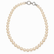 Collana - 18 carati Oro bianco - 0.18ct. tw. Diamante (Naturale) - Perla