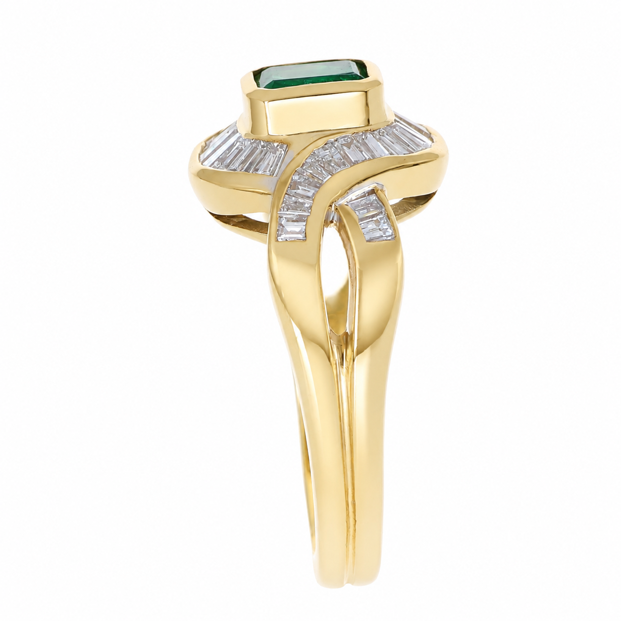 Anello - 18 carati Oro giallo- 2.80ct. tw. Smeraldo - Diamante - Made in Italy - Handmade