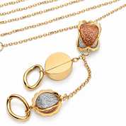 Collana in Oro giallo, Oro rosa, Oro bianco 18 carati