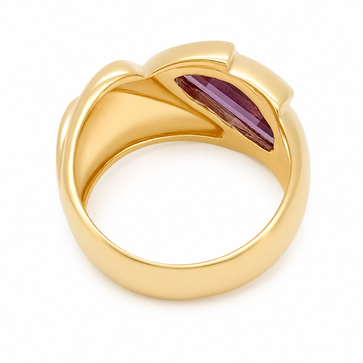 Anello - 18 carati Oro giallo, Oro bianco - 3.06ct. tw. Ametista - Diamante - Made in Italy - Handmade