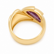 Anello - 18 carati Oro giallo, Oro bianco - 3.06ct. tw. Ametista - Diamante - Made in Italy - Handmade