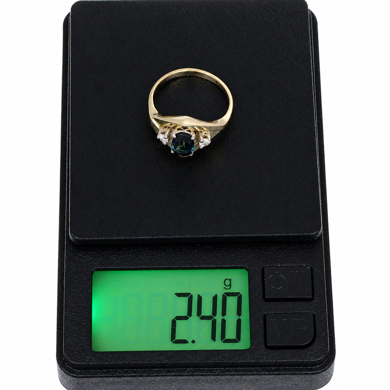 Anello - 18 carati Oro giallo, Oro bianco - 0.67ct. tw. Zaffiro - Diamante - Made in Italy - Handmade