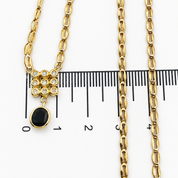 Collana con ciondolo - 18 carati Oro bianco, Oro giallo - 1.33ct. tw. Zaffiro - Diamante - Made in Italy - Handmade