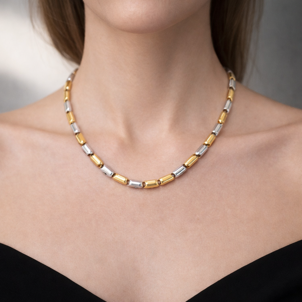 Collana - 18 carati Oro giallo, Oro bianco