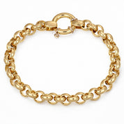 Bracciale unisex in oro giallo e oro bianco 18 carati