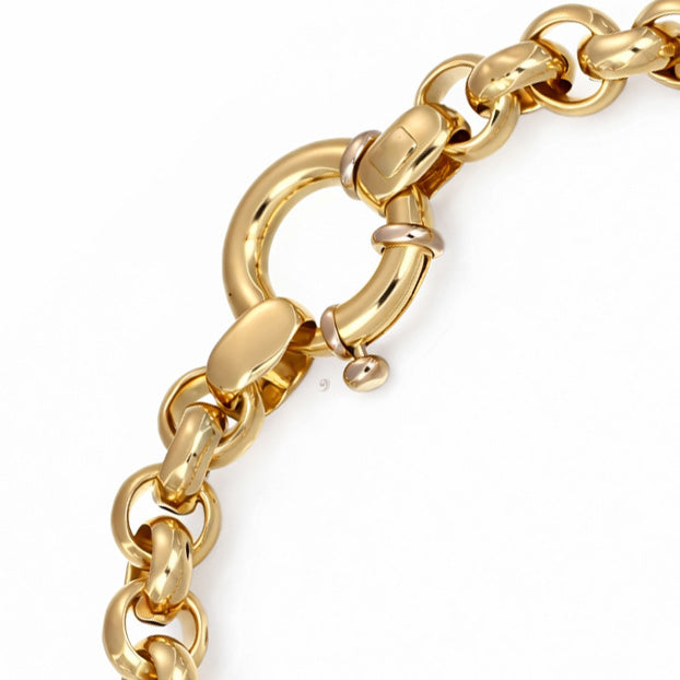 Bracciale unisex in oro giallo e oro bianco 18 carati