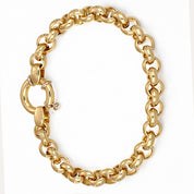 Bracciale unisex in oro giallo e oro bianco 18 carati