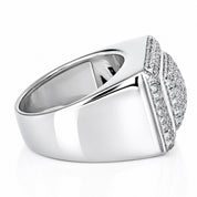 Anello - 18 carati Oro bianco - 1.08ct. tw. Diamante (Naturale) - Made in Italy - Handmade
