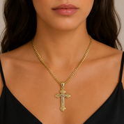 Collana con ciondolo - 18 carati Oro giallo, Oro bianco - Made in Italy - Handmade