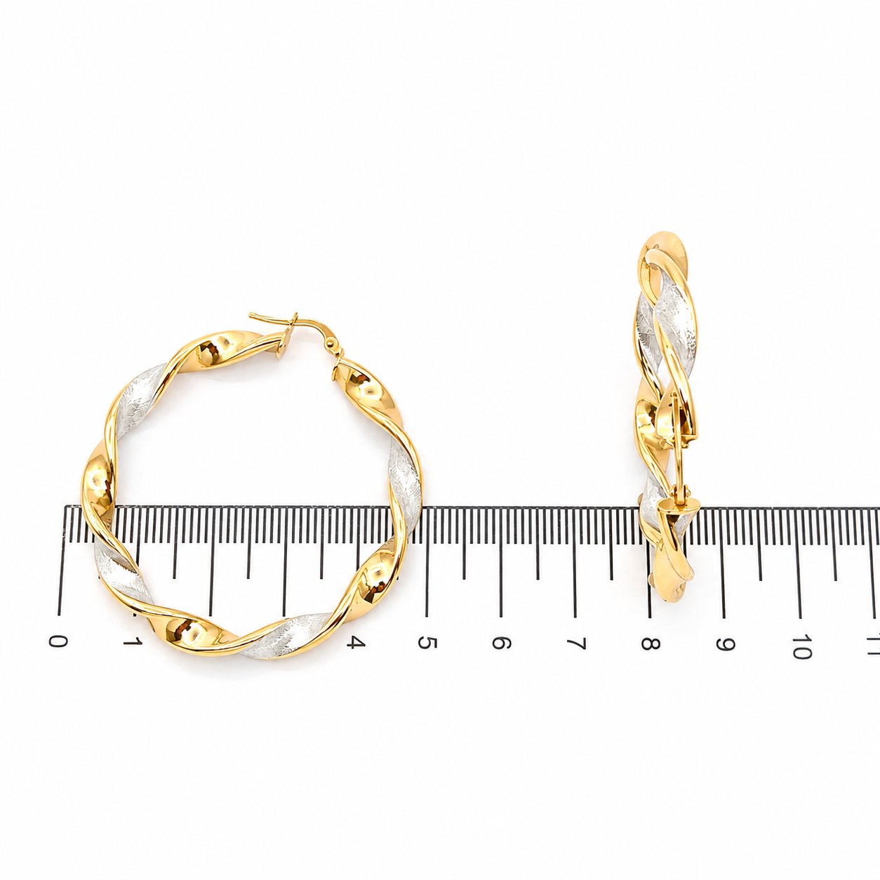 Orecchini - 18 carati Oro giallo, Oro bianco - Made in Italy - Handmade