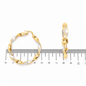 Orecchini - 18 carati Oro giallo, Oro bianco - Made in Italy - Handmade
