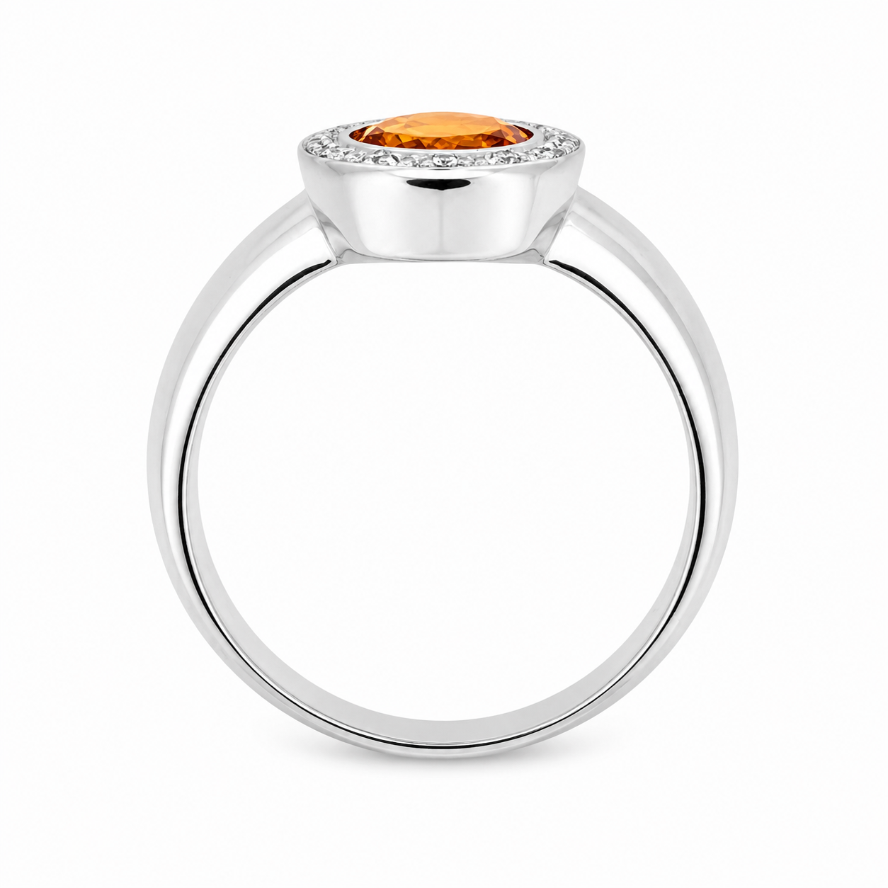 Anello - 18 carati Oro bianco - 1.32ct. tw. Quarzo - Diamante - Made in Italy - Handmade