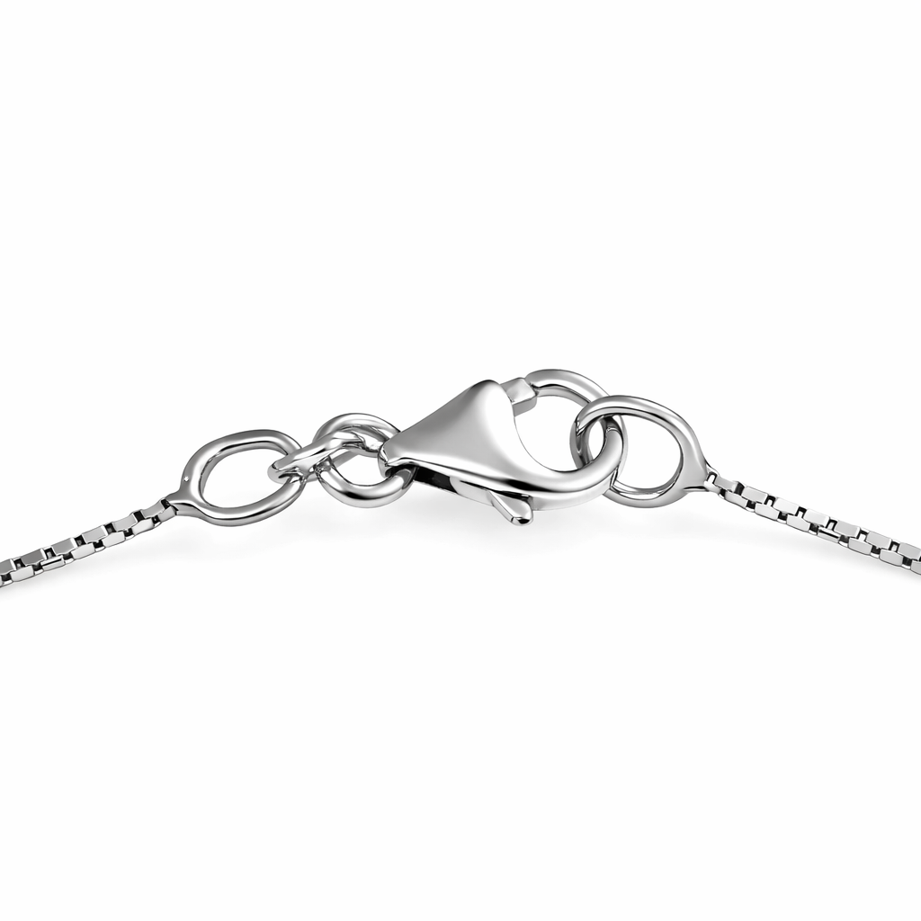 Collana con ciondolo - 18 carati Oro bianco - 0.86ct. tw. Zaffiro - Diamante
