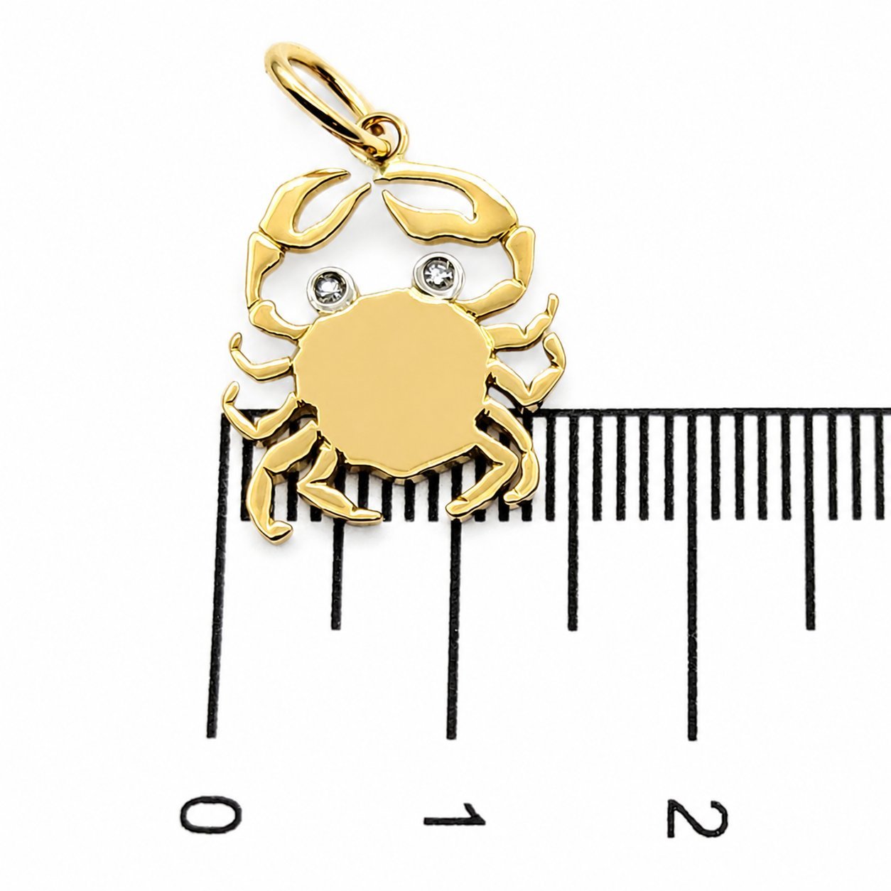 Ciondolo - 18 carati Oro bianco, Oro giallo - 0.02ct. tw. Diamante (Naturale) - Made in Italy - Handmade