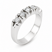 Anello - 18 carati Oro bianco - 0.55ct. tw. Diamante (Naturale) - Made in Italy - HandMade