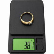 Anello - 18 carati Oro bianco, Oro giallo - 0.09ct. tw. Diamante (Naturale) - Made in Italy - Handmade