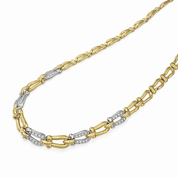 Collana - 18 carati Oro giallo, Oro bianco Diamante (Naturale)