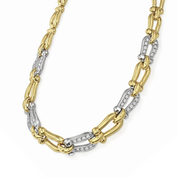 Collana - 18 carati Oro giallo, Oro bianco Diamante (Naturale)