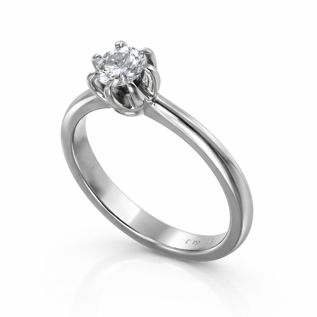 Anello - 18 carati Oro bianco - 0.41ct. tw. Diamante (Naturale)