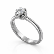 Anello - 18 carati Oro bianco - 0.41ct. tw. Diamante (Naturale)