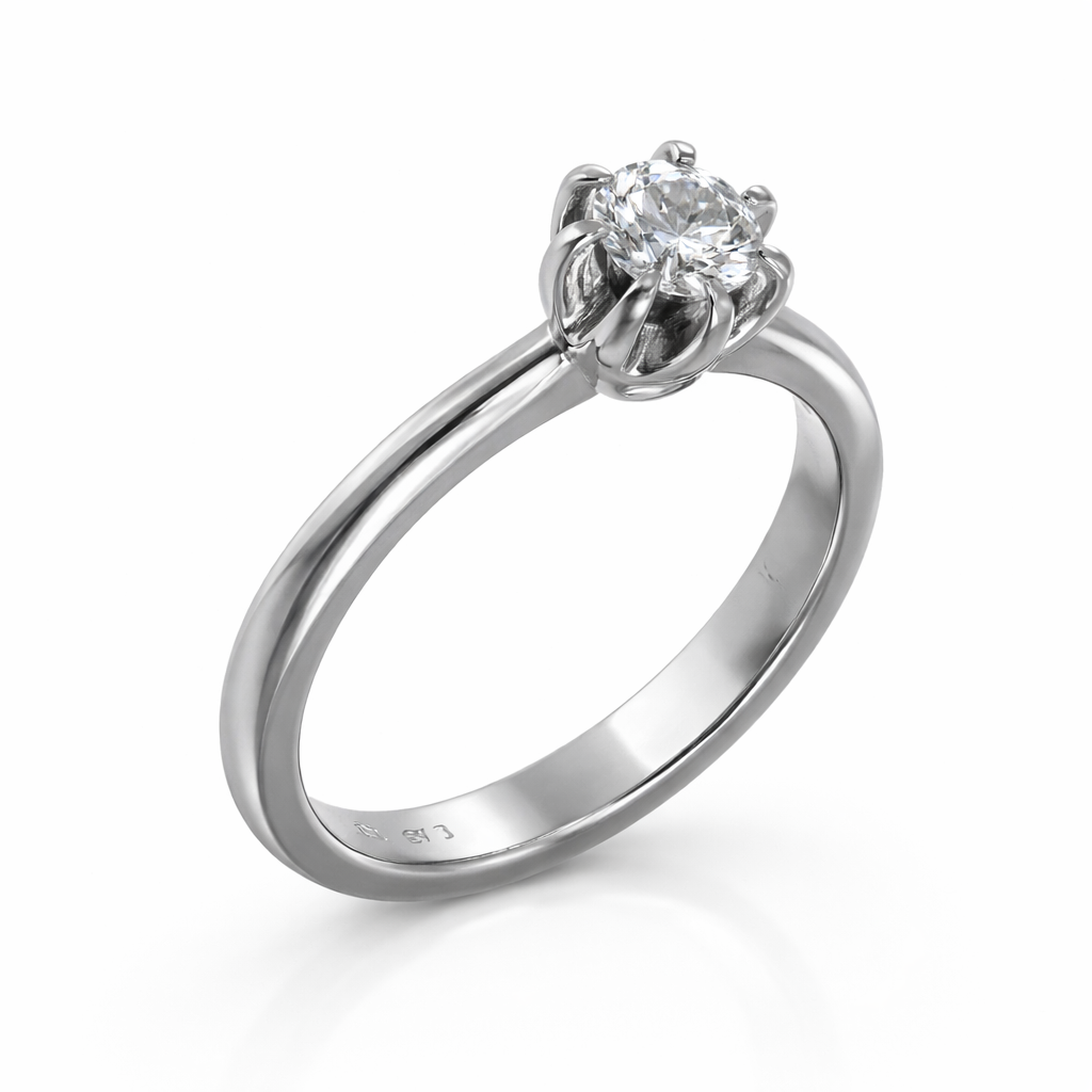 Anello - 18 carati Oro bianco - 0.41ct. tw. Diamante (Naturale)