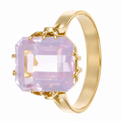 Anello - 18 carati Oro giallo - 5.00ct. tw. Quarzo - Made in Italy - Handmade
