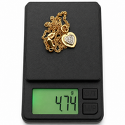 Collana con ciondolo - 18 carati Oro bianco, Oro giallo - 0.06ct. tw. Diamante (Naturale) - Made in Italy - Handmade