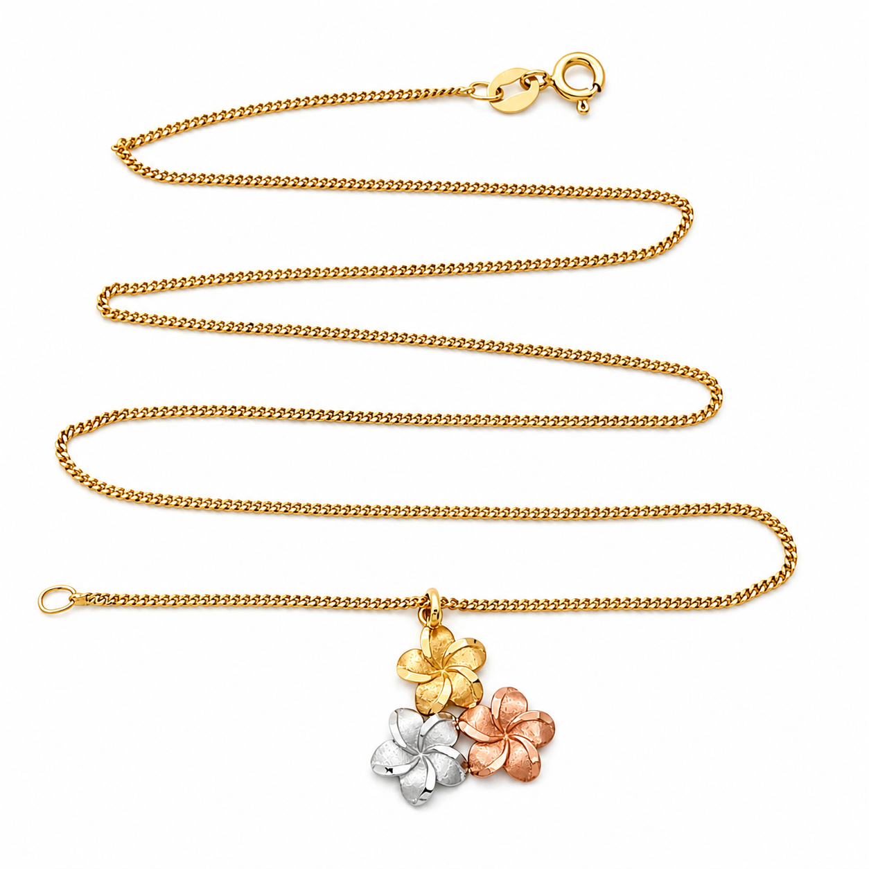 Collana con ciondolo - 18 carati Oro giallo, Oro rosa, Oro bianco - Made in Italy - Handmade