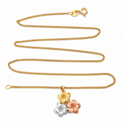 Collana con ciondolo - 18 carati Oro giallo, Oro rosa, Oro bianco - Made in Italy - Handmade