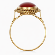 Anello - 18 carati Oro giallo Corallo