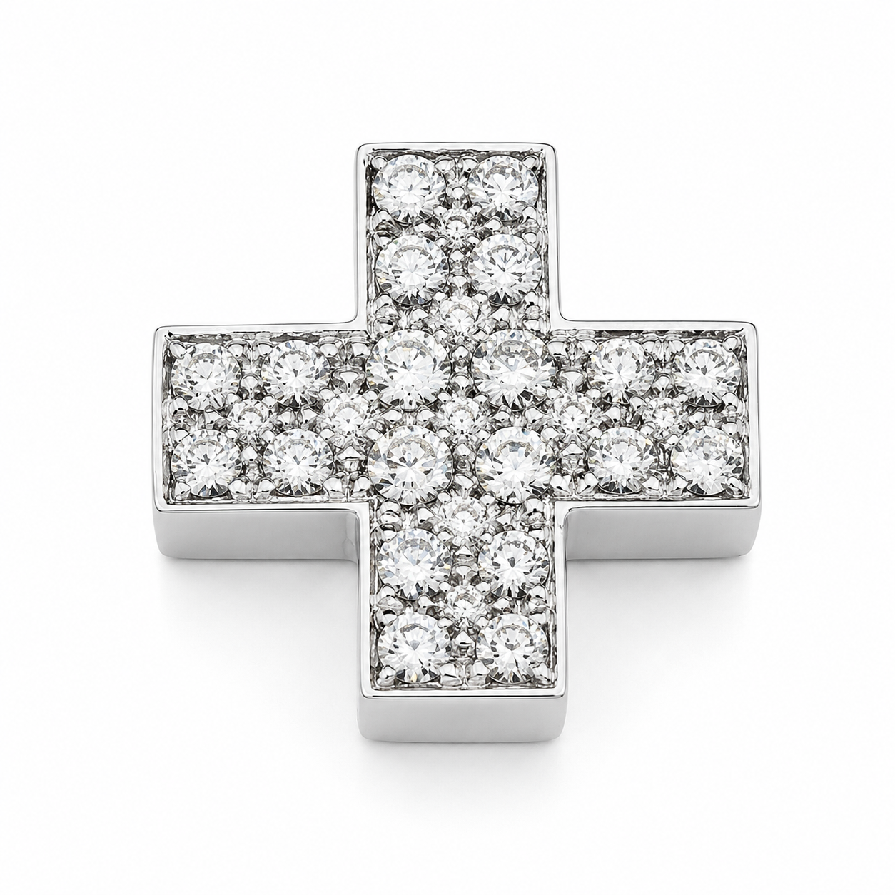 Ciondolo - 18 carati Oro bianco - 0.90ct. tw. Diamante (Naturale) - Made in Italy - Handmade