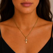 Collana con ciondolo - 18 carati Oro bianco, Oro giallo, Oro rosa - 0.02ct. tw. Diamante (Naturale) - Made in Italy - Handmade