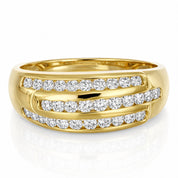 Anello - 18 carati Oro giallo - 0.60ct. tw. Diamante (Naturale)