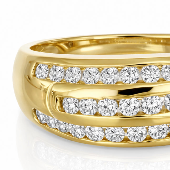 Anello - 18 carati Oro giallo - 0.60ct. tw. Diamante (Naturale)