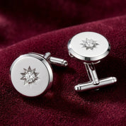 Gemelli - 18 carati Oro bianco - 0.08ct. tw. Diamante (Naturale)