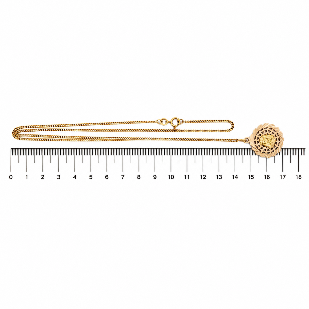 Collana con ciondolo - 18 carati Oro giallo - Made in Italy - Handmade
