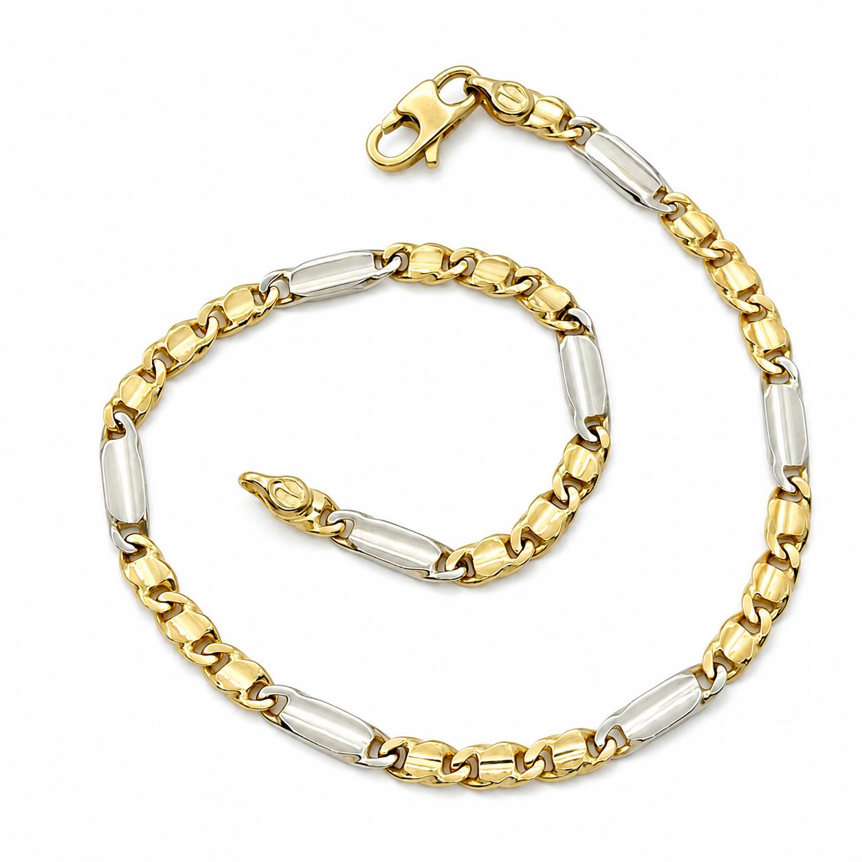 Bracciale - 18 carati Oro giallo, Oro bianco - Handmade - Made in Italy