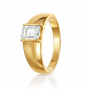 Anello - 18 carati Oro giallo - 1.33ct. tw. Acquamarina
