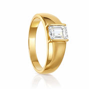 Anello - 18 carati Oro giallo - 1.33ct. tw. Acquamarina