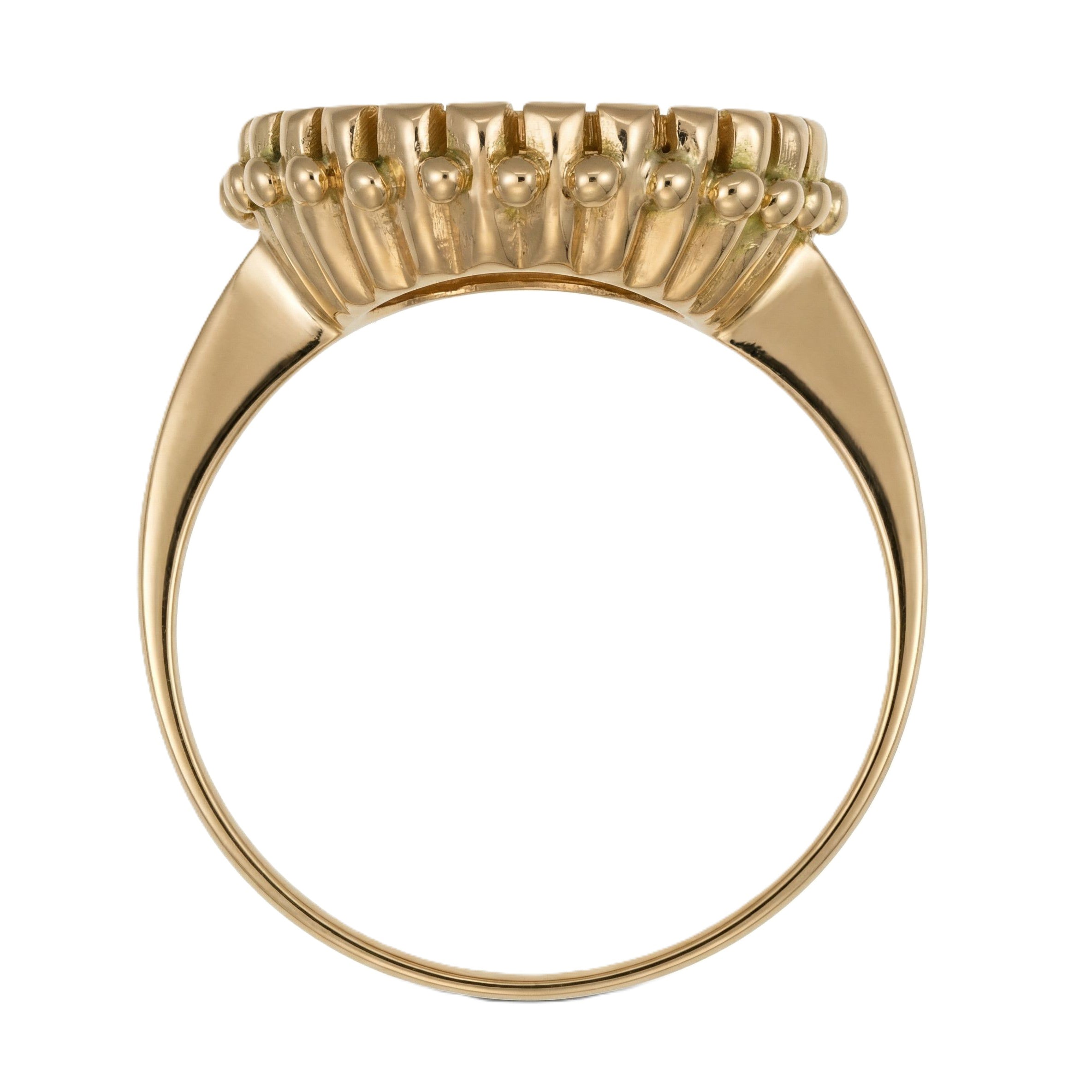 Anello - 18 carati Oro giallo, moneta Messico 2 Peso
