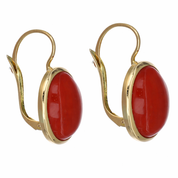 Orecchini - 18 carati Oro giallo Corallo