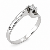 Anello - 18 carati Oro bianco - 0.11ct. tw. Diamante (Naturale) - Made in Italy - Etarné