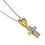 Collana con ciondolo - 18 carati Oro bianco, Oro giallo - 0.16ct. tw. Diamante (Naturale)