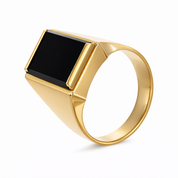 Anello - 18 carati Oro giallo - 15.00ct. tw. Onice