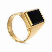Anello - 18 carati Oro giallo - 15.00ct. tw. Onice