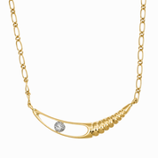 Collana - 18 carati Oro giallo, Oro bianco Diamante (Naturale)