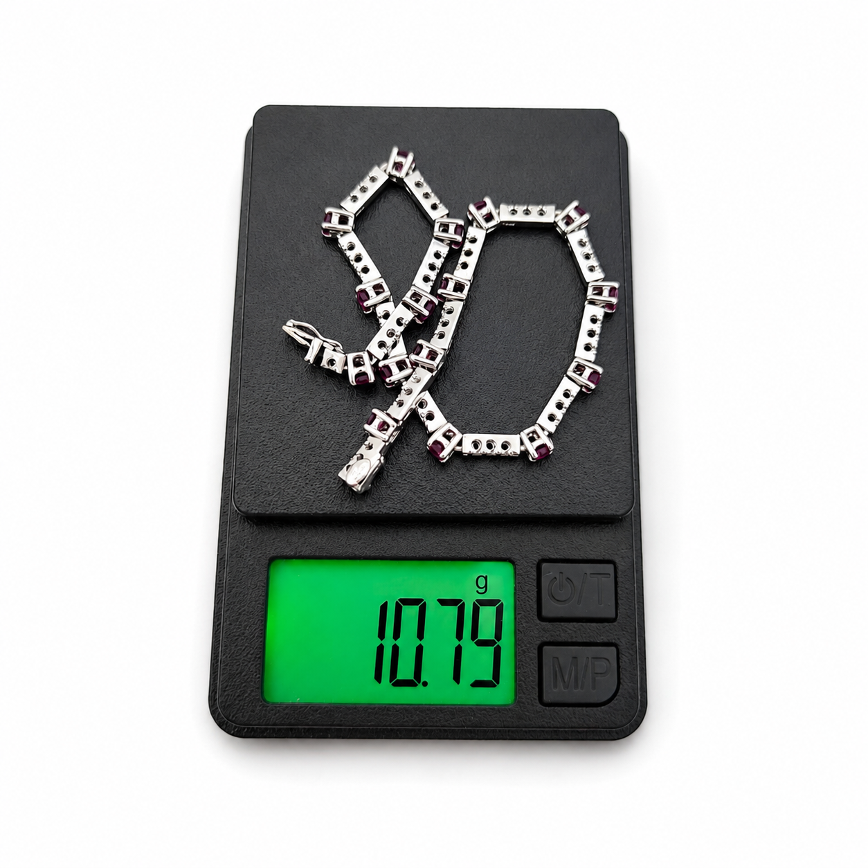 Bracciale - 18 carati Oro bianco - 2.20ct. tw. Rubino - Diamante - Made in Italy - Handmade
