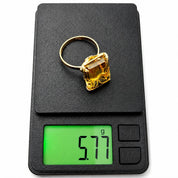 Anello - 18 carati Oro giallo - 8.00ct. tw. Quarzo - Made in Italy - Handmade