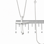 Collana con ciondolo - 18 carati Oro bianco - 0.04ct. tw. Diamante (Naturale) - Made in Italy - Handmade