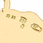 Ciondolo - 18 carati Oro bianco, Oro giallo - 0.02ct. tw. Diamante (Naturale) - Made in Italy - Handmade